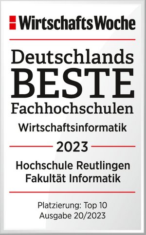 WirtschaftsWoche Auszeichnung - Deutschlands Beste Fachhochschulen 2023 - Wirtschaftsinformatik